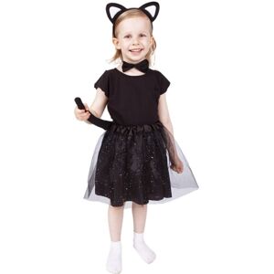 Kostým detský Mačička čierna 3-6 rokov (veľ. S)