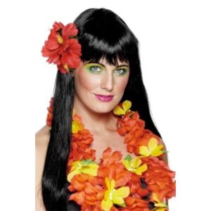 Kvet do vlasov Hawai červený