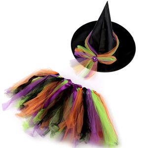 Karnevalový kostým - čarodejnica 2 fialová zelená 1 sada