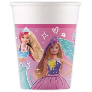 Tégliky papierové Barbie Fantasy 200 ml 8 ks