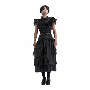 Kostým dámsky Wednesday šaty čierne veľ. XS
