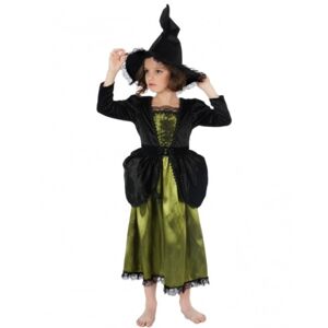 Kostým detský Čarodejnica Belina zelená veľ. 116