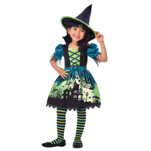 Halloween Hokus Pokus - Kostým detský Čarodejnica veľ. 4-6 rokov