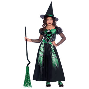 Čarodejnica - Kostým detský, zelený
