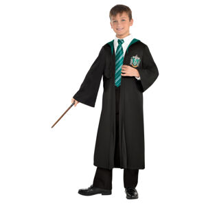 Kostým detský Slizolinský plášť s prútikom veľ. 10 - 12 rokov