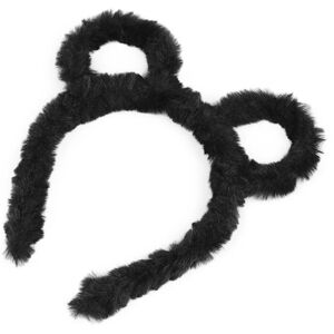Kožešinová čelenka do vlasů  černá 1 ks