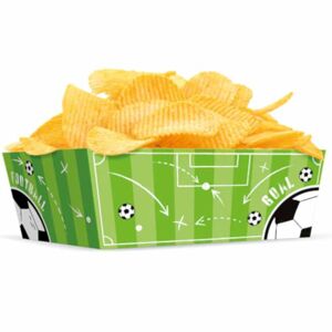 Škatuľky na chipsy Futbal 15 x 6 cm 3 ks