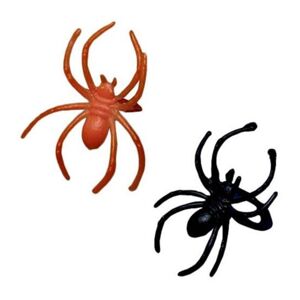 Krúžok s plastovým pavúkom oranžová/čierna 4,5 x 2 cm 30 ks