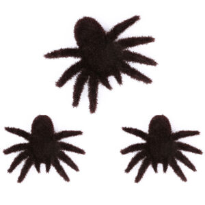 Pavúky chlpaté čierne 8 x 10 cm 3 ks