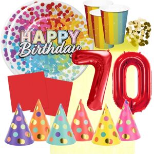 Party set pre 70 narodeniny - farebné oslava pre 6 osôb