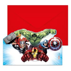 Pozvánky s obálkami Avengers 6 ks