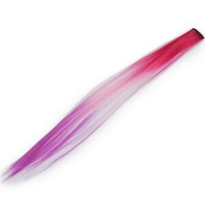 Prameň vlasov s clip-in hrebienkom ružovo-fialový 1 ks