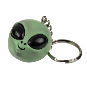 Prívesok na kľúče Ufo svetlo zelený 4 cm 1 ks
