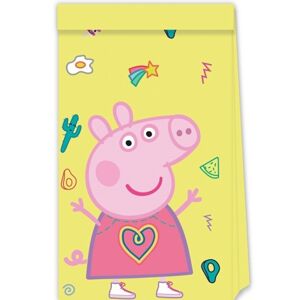 Vrecká darčekové papierové Peppa Pig 22 cm, 4 ks