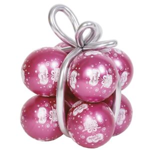 Set balónikov "Balónikový darček" chrómovo ružový