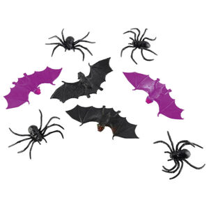Halloween - Strašidelné pavúky 5 x 3 cm 8 ks