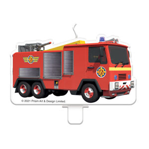 Sviečka Hasičské auto (Požiarnik Sam) 9,1x4,9 cm