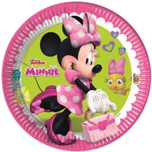 Tanieriky Eko papierové - Minnie Mouse 23 cm, 8 ks