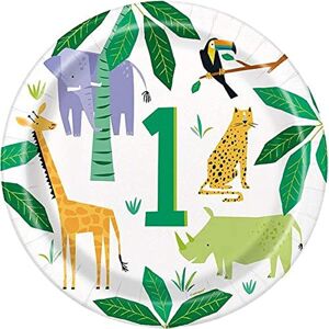 Taniere papierové Animal Safari 1. narodeniny 23 cm 8 ks