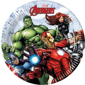 Tanieriky papierové Avengers 20 cm, 8 ks