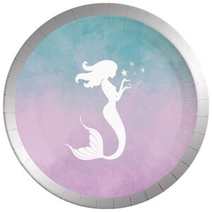 Tanieriky papierové Elegant Mermaid 23 cm, 8 ks