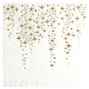 Servítky papierové Hviezdy Ivory 33x33 cm, 10 ks