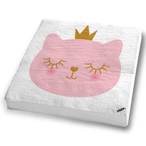 Servítky papierové Mačacia princezná 33 x 33 cm 20 ks