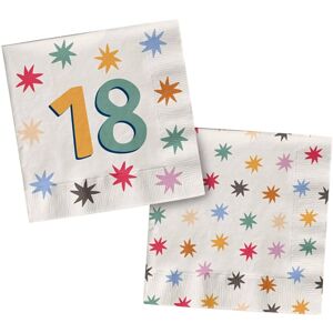 Servítky papierové Starburst 18. narodenín 33 x 33 cm 20 ks