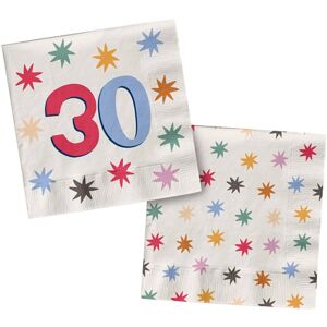 Servítky papierové Starburst 30. narodenín 33 x 33 cm 20 ks