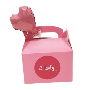 Valentínske prekvapenie - "Otvor ma" ružová krabička s prekvapením