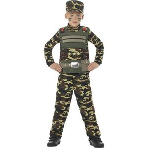 Vojenský maskovací kostým pre chlapcov, zelený veľ .L