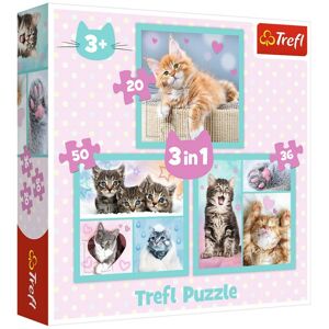 34862 Detské puzzle - Sweet cats - 3v1