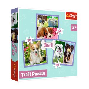 34854 Detské puzzle - Sweet dogs - 3v1