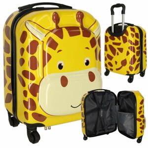 3963_2 Detský cestovný plastový kufor - Žirafa