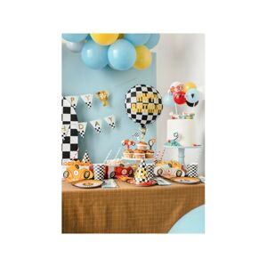 FB220 Party Deco Fóliový balón šachovnica - Happy Birthday - 45 cm