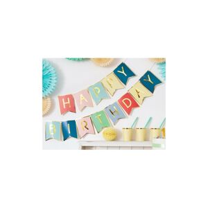 GRL56 Party Deco Girlanda - Baner - HAPPY BIRTHDAY, farebný MIX, 15x175cm