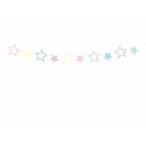 GL4 Party Deco Girlanda - Hviezdičky - Pastel 1,4m