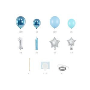 GBN7-1-001 Party Deco Kompletná balónová výzdoba - Prvý rôčik, 90x140cm Modrá