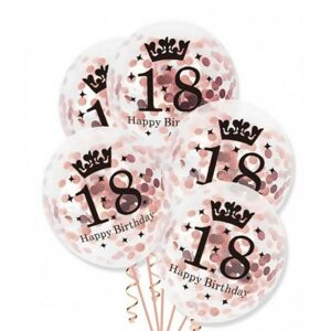 400411-1369 GRABO Set balónov - "Happy Birthday 18" - 30cm (5ks)