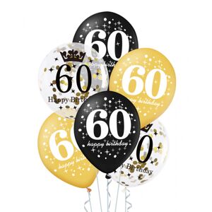 400156 GRABO Set balónov - "Happy Birthday" s číslom - 30cm (6ks) 60